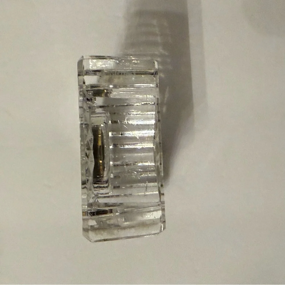 WATERFORD CRYSTAL IRELAND CLOCK MANTLE DESK SIGNED HOME DECOR ** needs battery